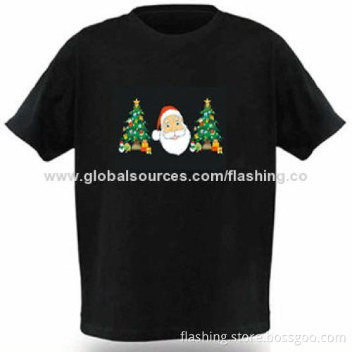 Hot Sale EL Sound Activated T-shirt, Used for Discos and Bars